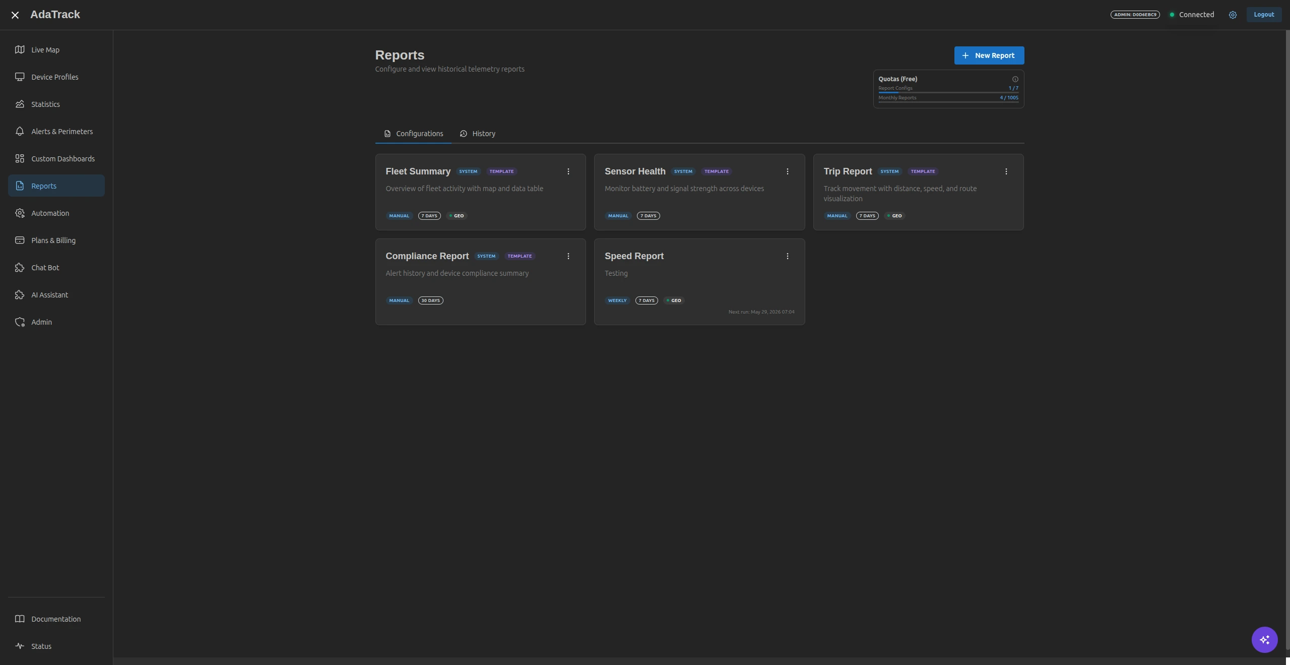 Offline licence and locally served map tiles in a self-hosted fleet tracking install