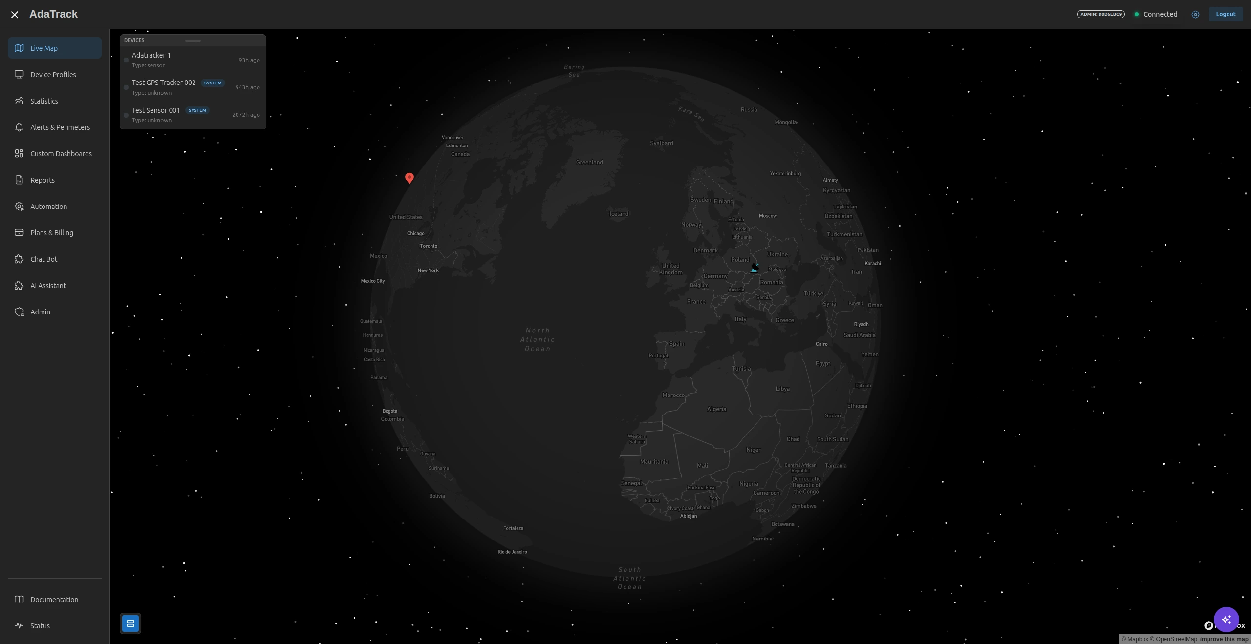 Self-hosted GPS vehicle tracking map running on a customer's own server