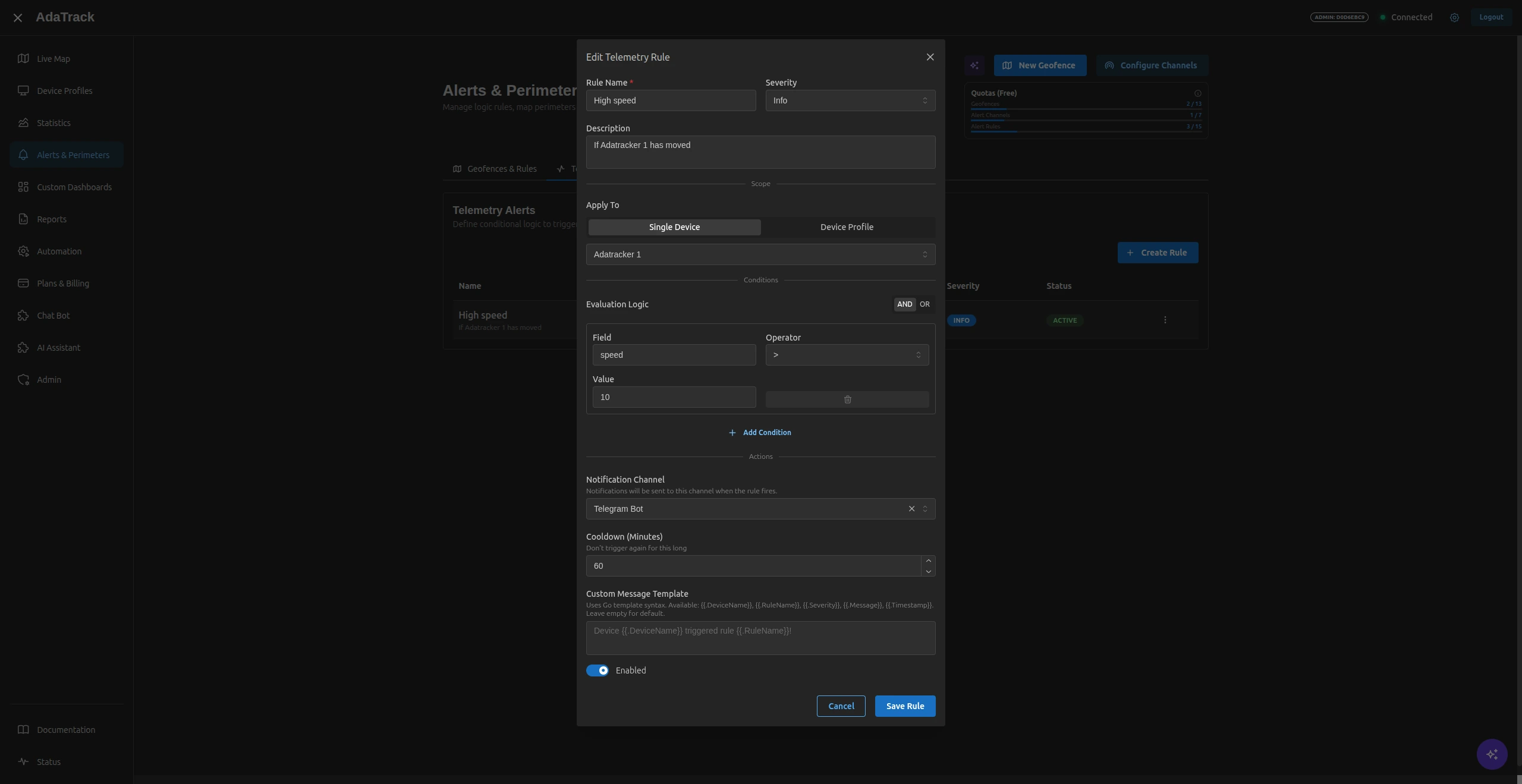 LTE-M and NB-IoT tracking unit reporting into the platform after replacing a 2G device